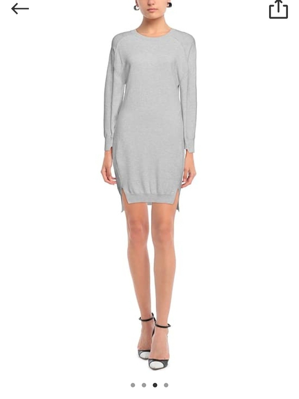 Stella McCartney Mini Long Sleeve Wool Dress in Gray Like New. Size 6/8